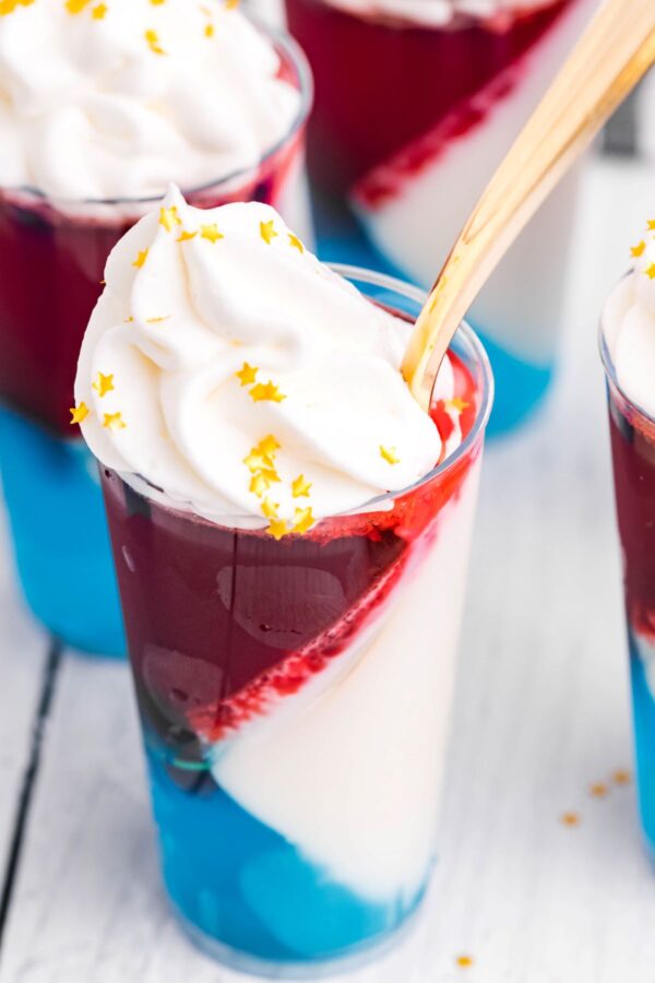 Red, White, and Blue Jell-O Shots - Kid Friendly Version Included!